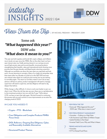 Q4 2022 Industry Insights - Front Page